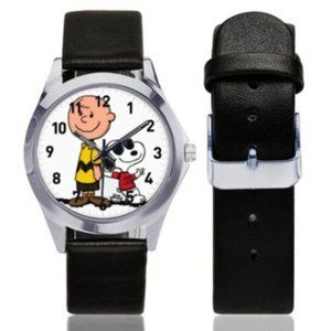 Charlie Brown Snoopy Leather Watch